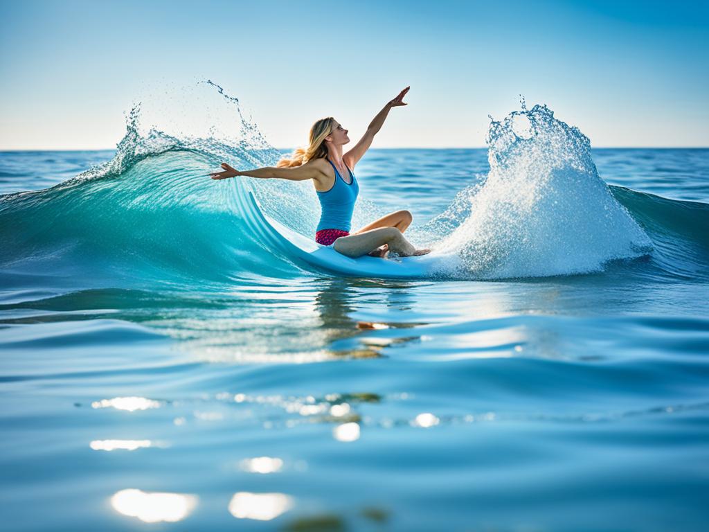 Women surfing an emotional wave syntribation